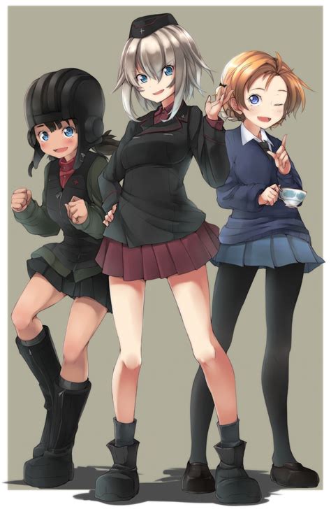 Itsumi Erika Orange Pekoe And Nina Girls Und Panzer Drawn By Amai