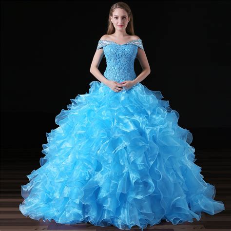 New Custom Made Crystal Princess Ball Gown Organza Ruffles Lace Wedding