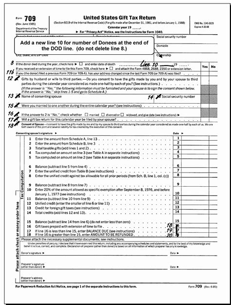 Federal T Tax Form 709 T Ftempo Ed4