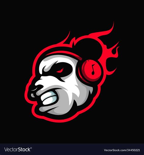 Angry Panda Gaming Logo Royalty Free Vector Image