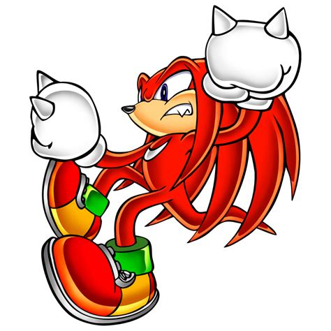 artwork of knuckles from ‘sonic adventure on the dreamcast sonic adventure echidna sonic