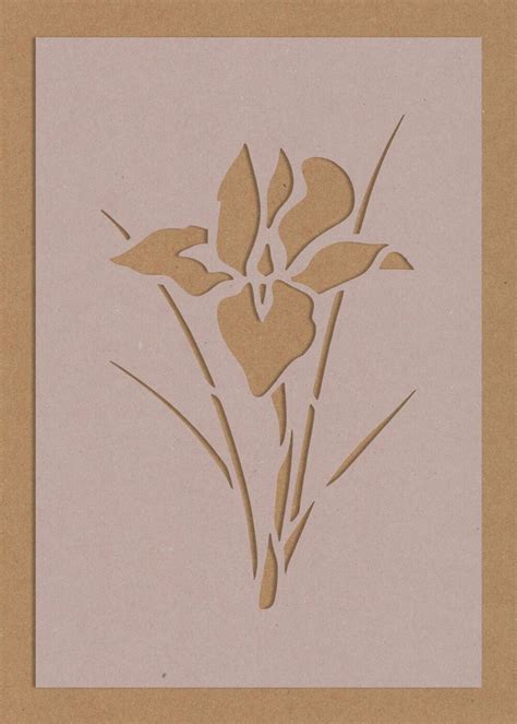 Lily Flower Stencil Spring Summer Detailed Crafting Wall Art Etsy