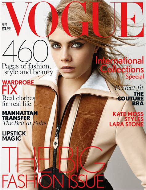 Cara Delevingne On Vogue Uk September 2014 Cover 60s Chic