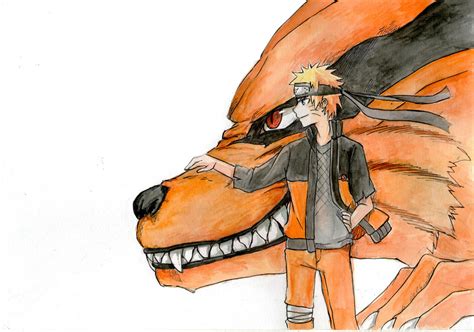 Naruto And Kurama By Amanochio On Deviantart