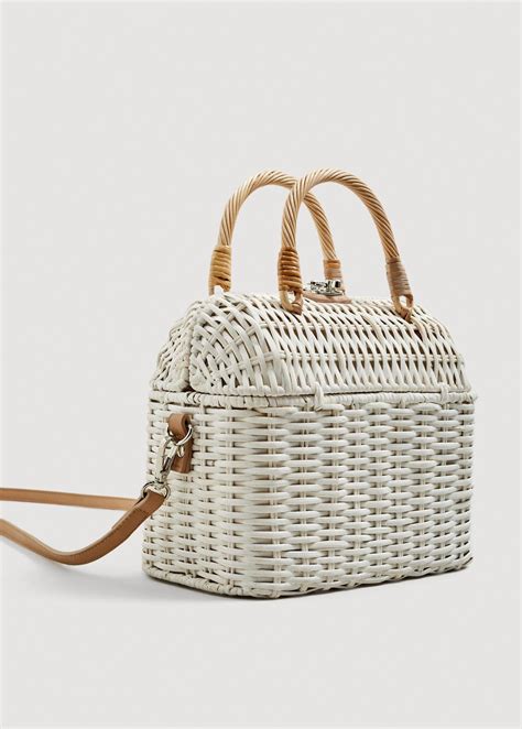 Larger goals in your life. Mango Bamboo Basket Bag in Natural - Lyst
