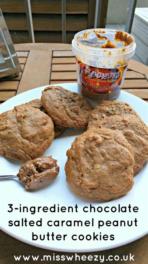 For a three ingredient peanut butter cookie this recipe is perfect. Miss Wheezy - 3-Ingredient Chocolate Salted Caramel Peanut ...