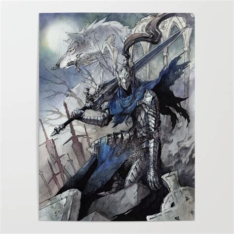 Dark Souls Gaming Poster With Oil Paint Finish Artorias The Abysswalker
