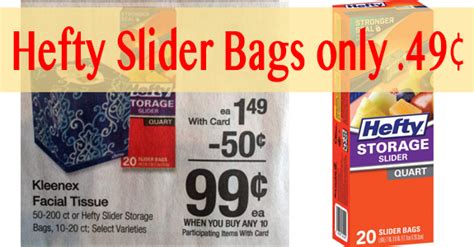 New Hefty Slider Bags Printable Coupon Only 049 For Smiths Mega