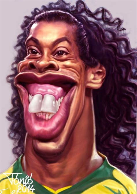 Ronaldinho Karikatur Wallpaper Hitam Lucu Kartun