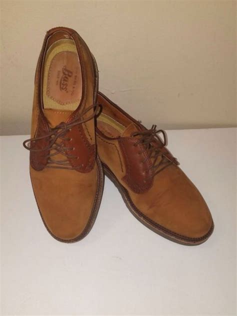 G H Bass And Co 6107 Two Tone Suede Leather Lace Up Oxford Shoe Sz 7 5m Ebay