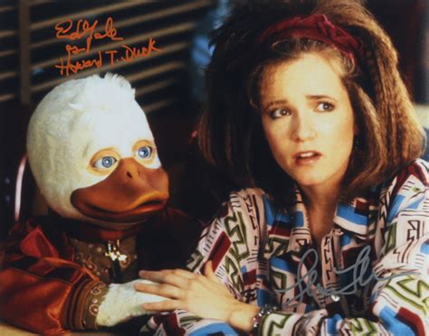 Ed Gale And Lea Thompson Signed Howard The Duck 11x14 Photo Inscribed