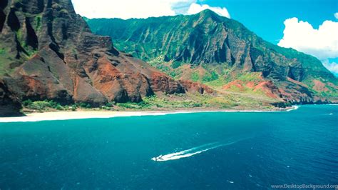 Na Pali Coast State Park Hawaiian Island Nature Hd Wallpapers Desktop