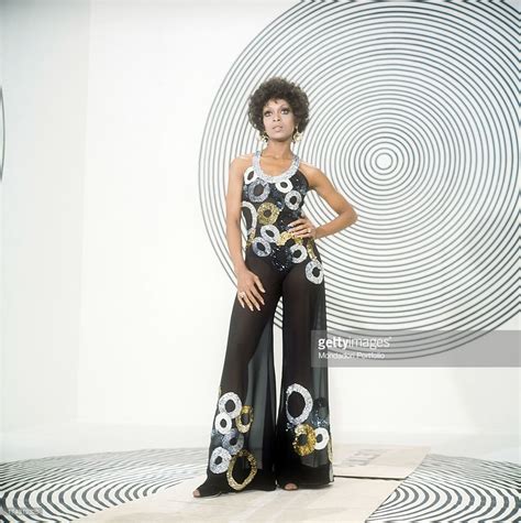 American Singer And Showgirl Lola Falana Standing On The Stage Of The