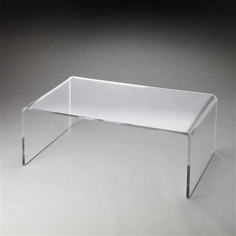 Butler Crystal Clear Acrylic Coffee Table Ellamodern