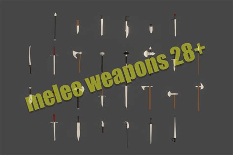 Melee Weapons Pack 28 3d Weapons Unity Asset Store