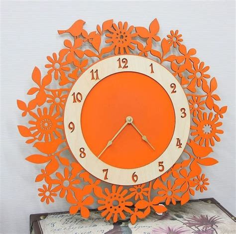Decorative Wooden Clock Cnc Laser Cutting Cdr Dxf File Free