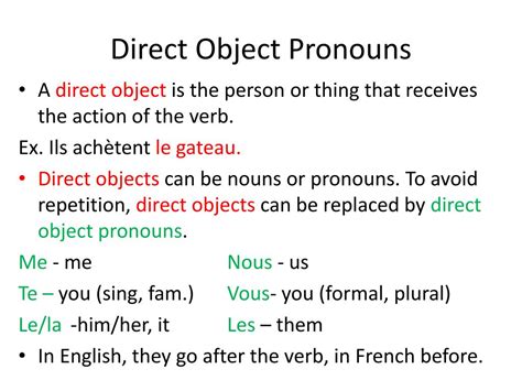 Direct Vs Indirect Object Pronouns