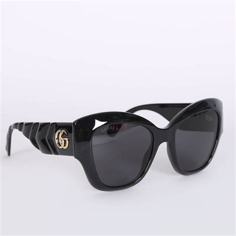 Gucci Gg Oversize Cat Eye Sunglasses Black Luxurybagscz