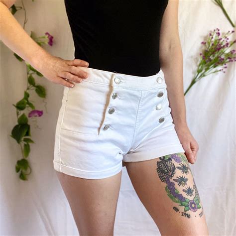 White High Waisted Shorts Details Cute And Depop White High Waisted Shorts High