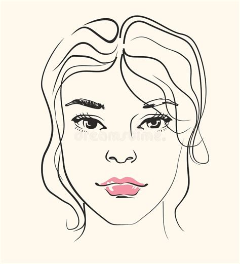 Vector Woman Face Stock Vector Image Of Lips Naked