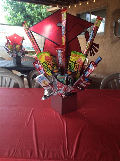 Graduation Candy Bouquet Centerpiece Have Guests Take The Candy
