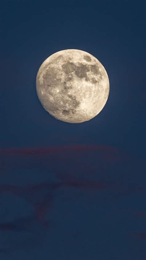 Download Wallpaper 1080x1920 Moon Full Moon Sky Twilight Samsung