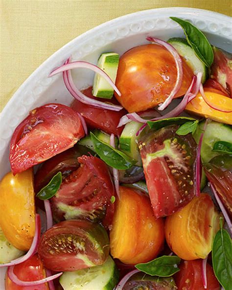 Tomato Cucumber And Pickled Onion Salad Recipe Martha Stewart