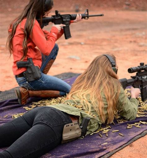 Red Neck Having Fun Guns Girl Guns Women Guns