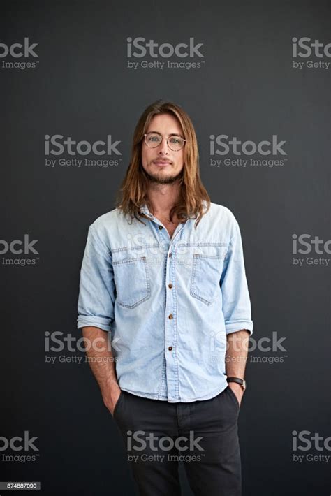 Hes Just A Cool Guy Stock Photo Download Image Now Men Long Hair