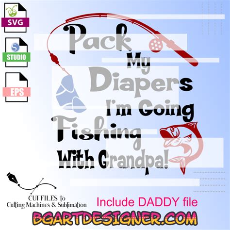 Download lllᐅDiapers Fishing daddy - Bgartdesigner: The best cut files