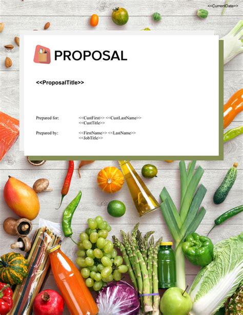 Food Business Proposal Template
