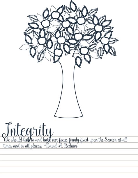 Integrity Coloring Page