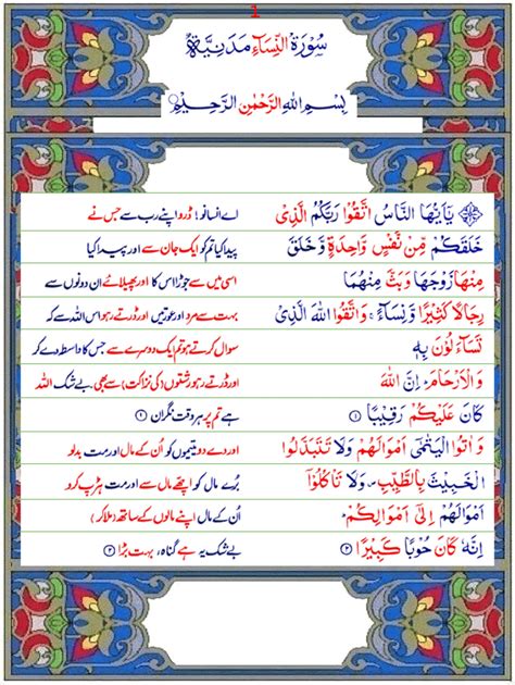 Introduction To Surah An Nisa Holy Quran Urdu Translate Zsh Topic My