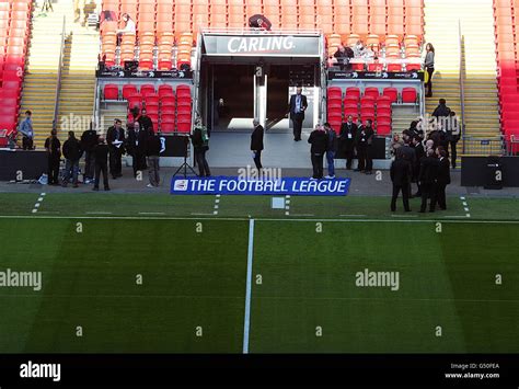 Football League Mat Is Placed In Front Of The Tunnel Hi Res Stock