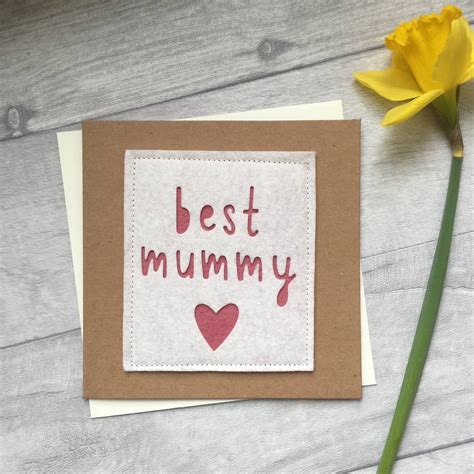 Best Mummummy Felt Birthday Card By Alphabet Bespoke Creations