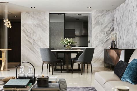 A Luxury Apartment In Taiwan Makes A Statement In Marble Lookbox Living