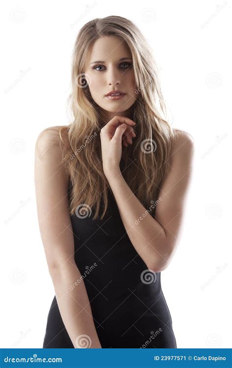 Alluring Blond In Mini Dress Stock Image Image Of Glamor Elegant 23977571