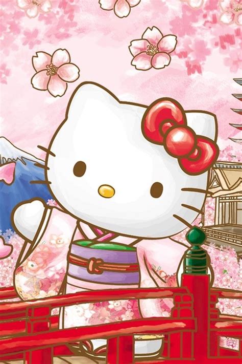 Hello Kitty With Sakura Blossoms Hello Kitty And Friends Pinterest