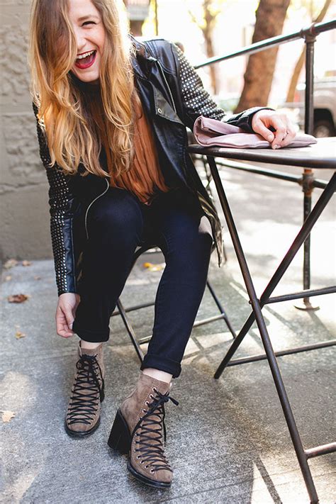 The uppers are water resistant. 9 stylish ways to wear hiking boots - A Girl Named PJ