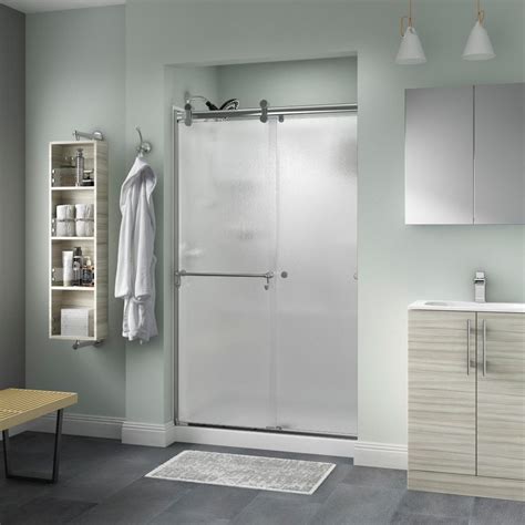 With three popular style choices to coordinate with any bathroom. Delta Portman 48 x 71 in. Frameless Contemporary Sliding ...