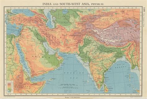 Physical Maps Of Southwest Asia