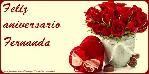 Feliz Aniversario Fernanda 🌹 Rosas Felicitaciones De Aniversario