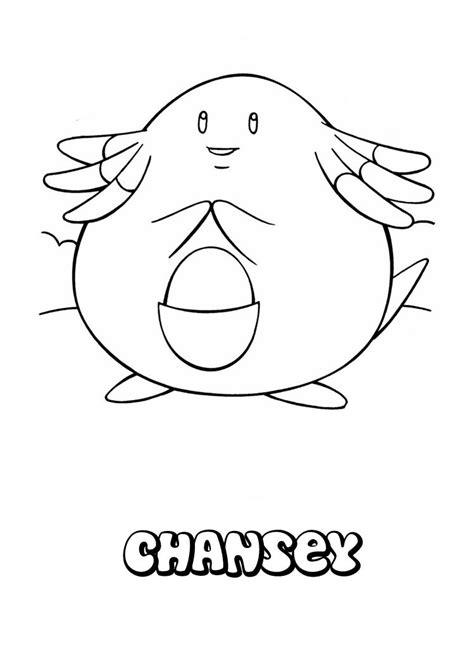 Chansey Pokemon Chibi Coloring Pages Coloring Pages