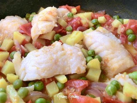 20 ml di vino bianco. Merluzzo in umido con patate e piselli | Ricetta