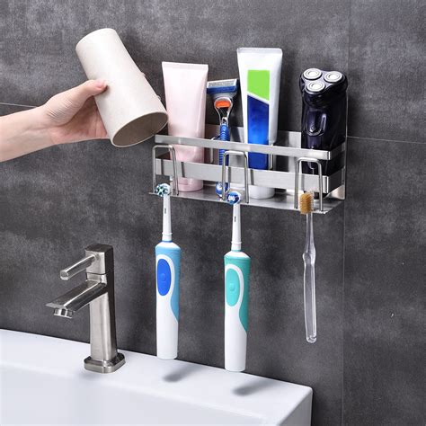 premium bathroom toothbrush holder stainless steel bathroom toothbrush organizer multi function