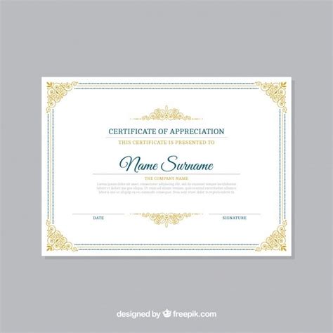 Download Elegant Certificate Template For Free Certificate Design