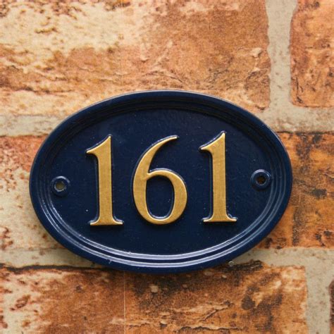 Oval House Number Sign Traditional House Number Signs Door Number