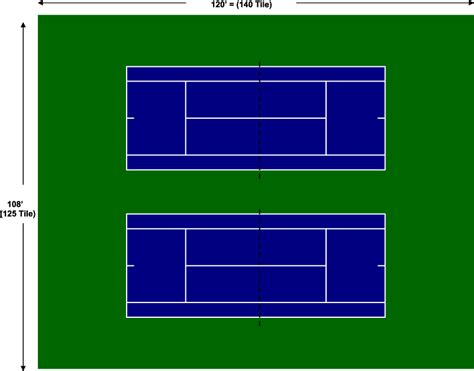 The whole tennis court area can be utilised to play both singles and doubles matches. Double Tennis Court - FlexCourt