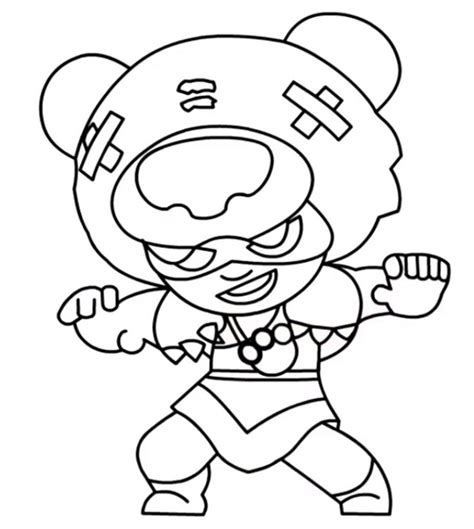 Dibujos Brawl Stars Nita Para Colorear