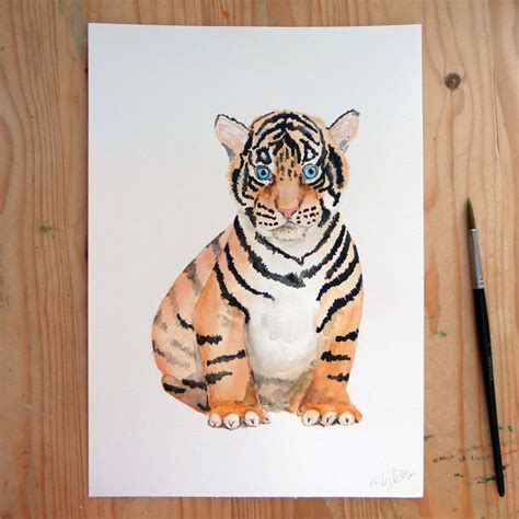 Tiger Cub Original Painting Pippa And Paper